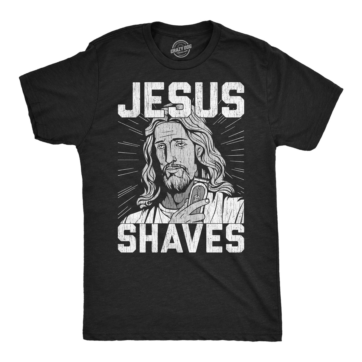 Mens Funny T Shirts Jesus Shaves Sarcastic Religious Joke Graphic Novelty Tee for Men