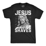 Mens Funny T Shirts Jesus Shaves Sarcastic Religious Joke Graphic Novelty Tee for Men