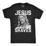 Mens Funny T Shirts Jesus Shaves Sarcastic Religious Joke Graphic Novelty Tee for Men
