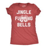 Womens Funny T Shirts Jingle Fucking Bells Sarcastic Christmas Graphic Novelty Tee For Ladies