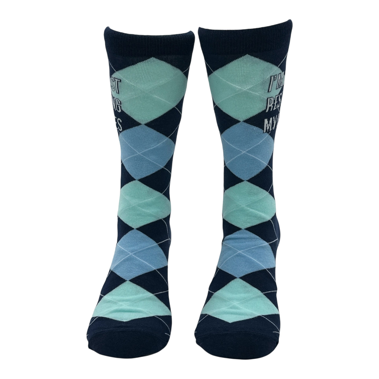 Men's Im Just Resting My Eyes Socks Funny Sarcastic Graphic Novelty Footwear for Men