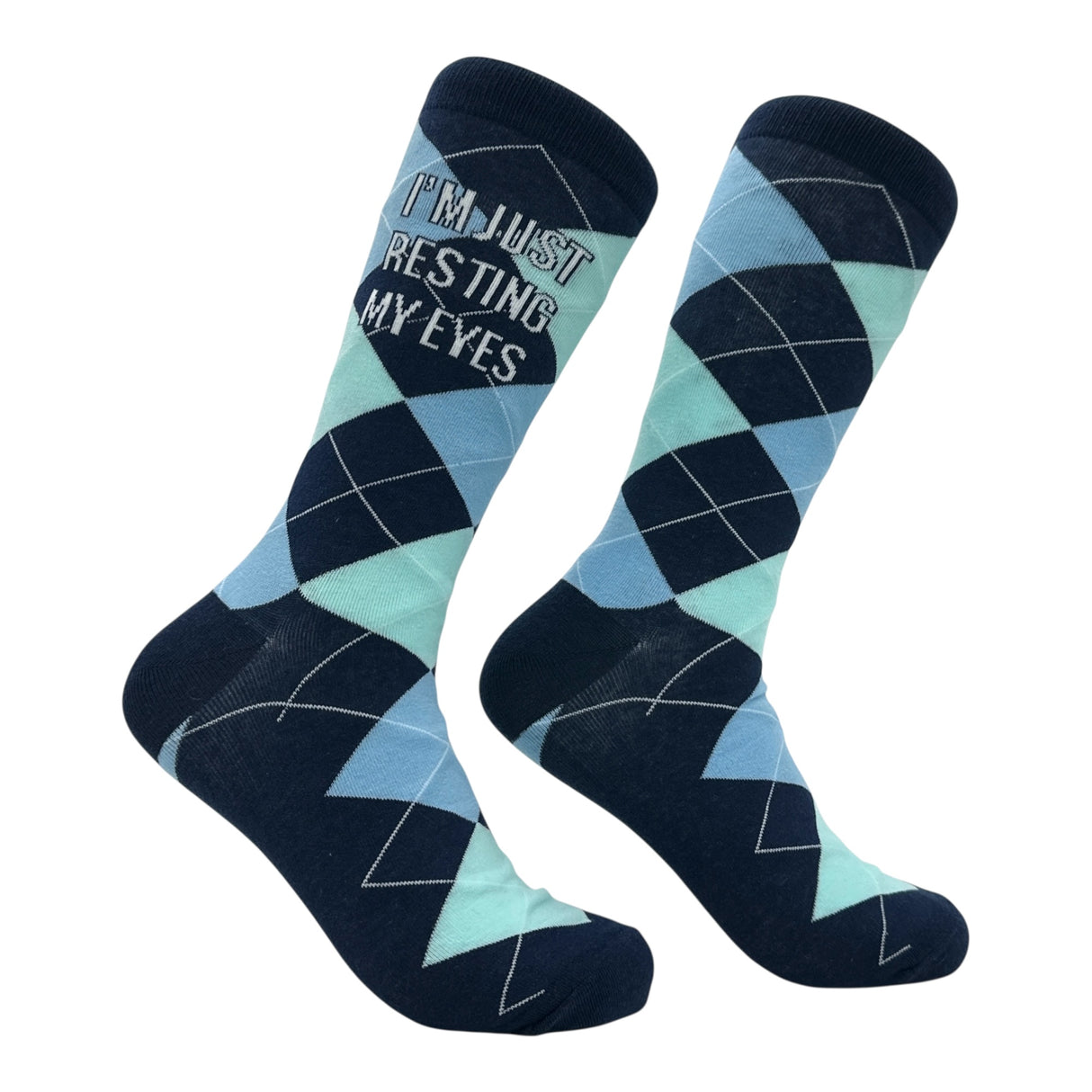 Men's Im Just Resting My Eyes Socks Funny Sarcastic Graphic Novelty Footwear for Men