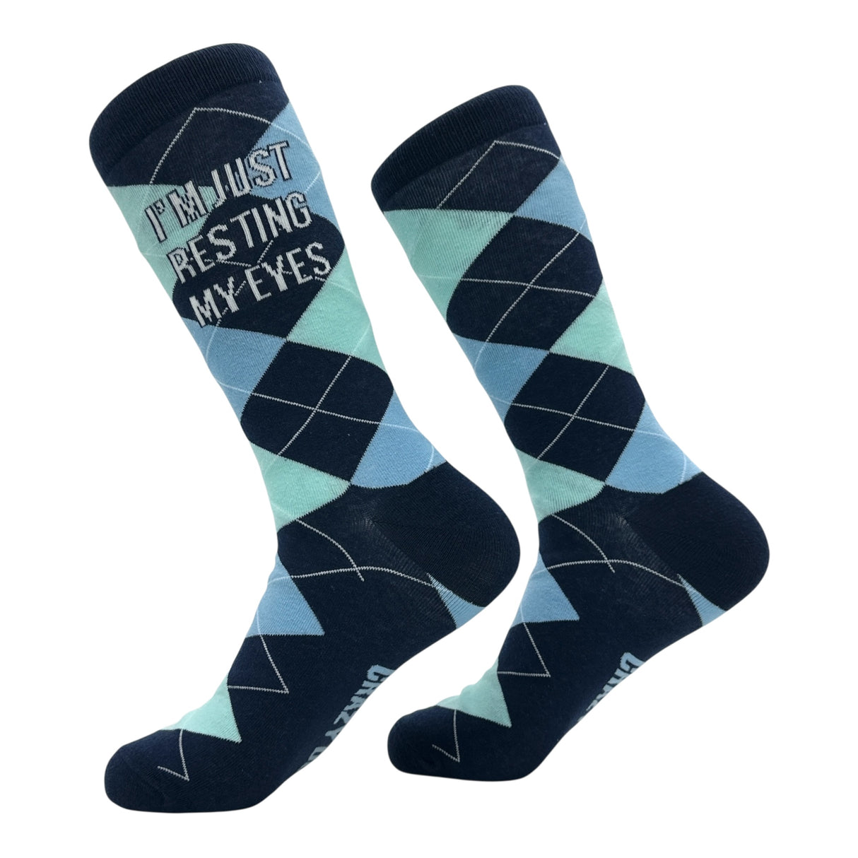 Men's Im Just Resting My Eyes Socks Funny Sarcastic Graphic Novelty Footwear for Men