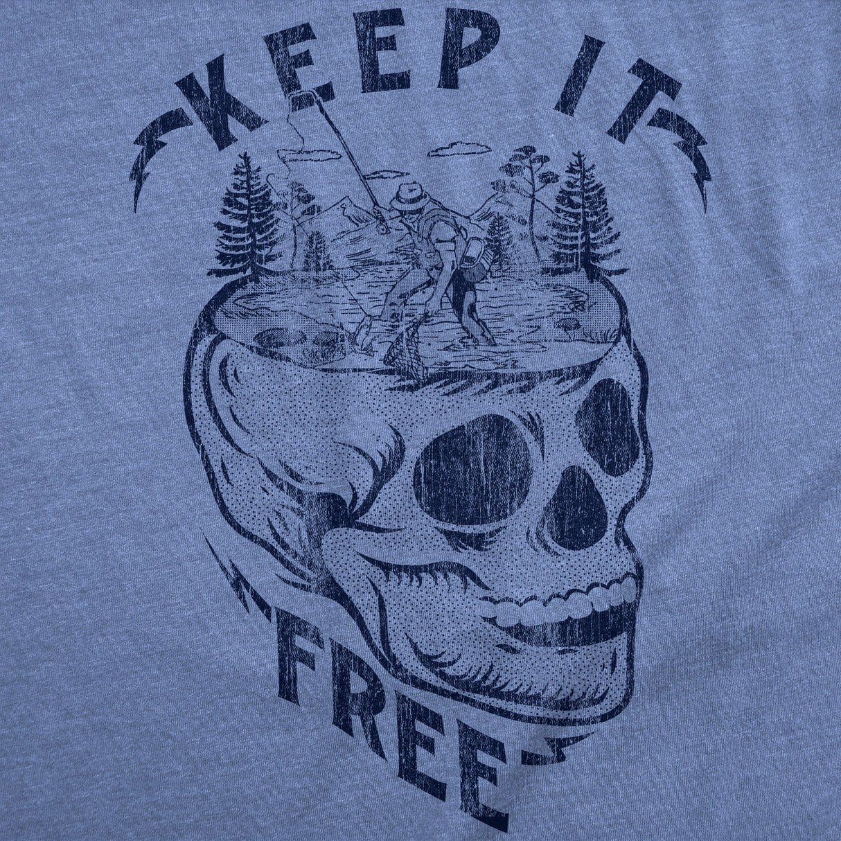 Mens Funny T Shirts Keep It Free Sarcastic Camping Graphic Novelty Tee for Men