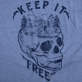Mens Funny T Shirts Keep It Free Sarcastic Camping Graphic Novelty Tee for Men