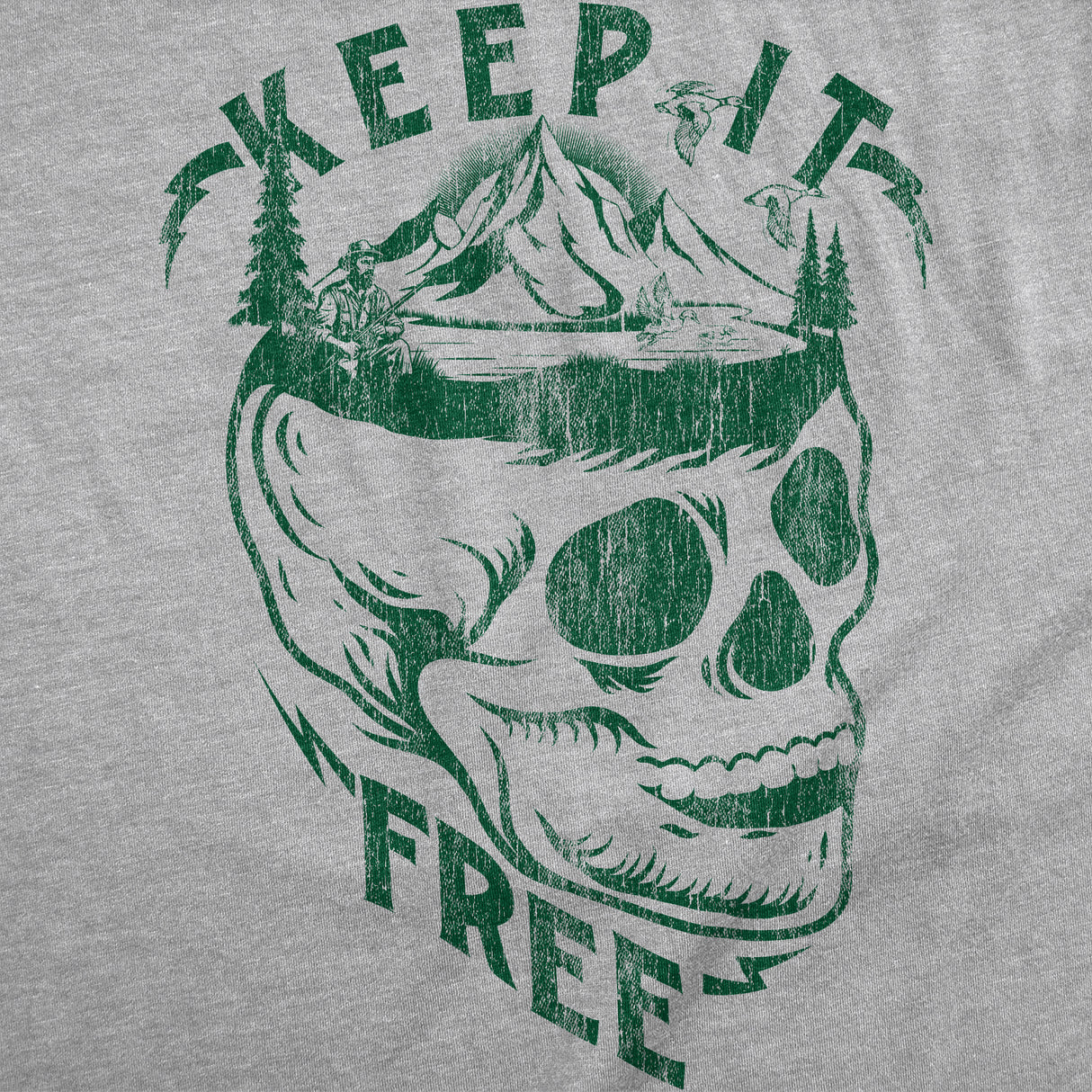 Mens Funny T Shirts Keep It Free Sarcastic Camping Graphic Novelty Tee for Men
