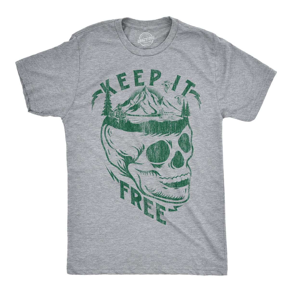 Mens Funny T Shirts Keep It Free Sarcastic Camping Graphic Novelty Tee for Men