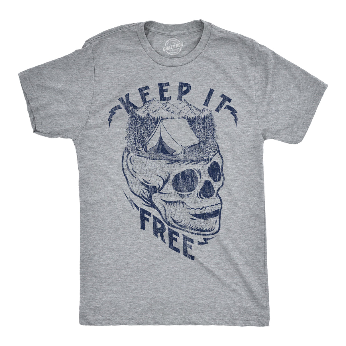 Mens Funny T Shirts Keep It Free Sarcastic Camping Graphic Novelty Tee for Men