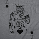 Mens Funny T Shirts King Of Spades Sarcastic Playing Card Graphic Novelty Tee for Men
