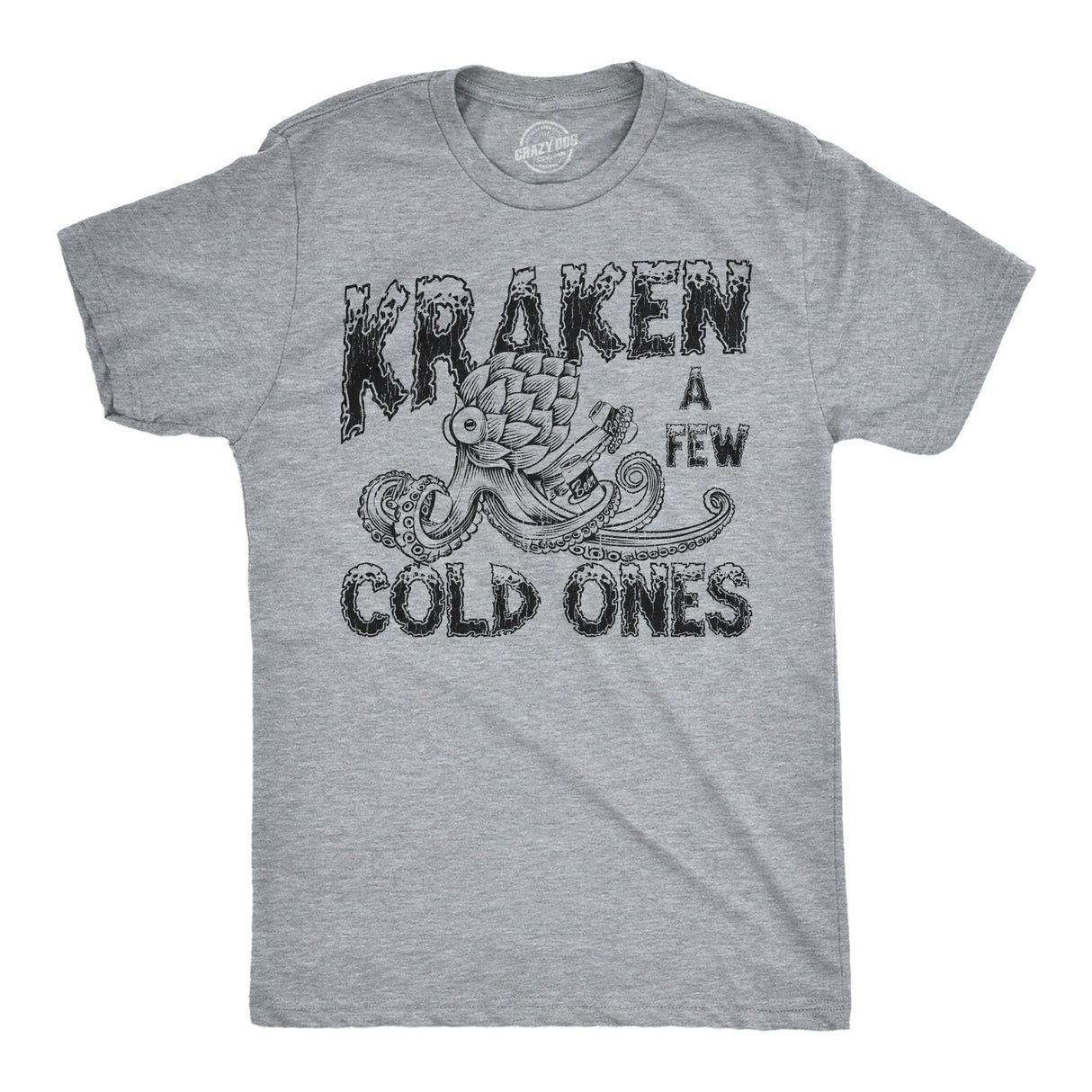 Mens Funny T Shirts Kraken A Few Cold Ones Sarcastic Drinking Graphic Novelty Tee for Men