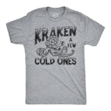 Mens Funny T Shirts Kraken A Few Cold Ones Sarcastic Drinking Graphic Novelty Tee for Men