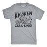 Mens Funny T Shirts Kraken A Few Cold Ones Sarcastic Drinking Graphic Novelty Tee for Men