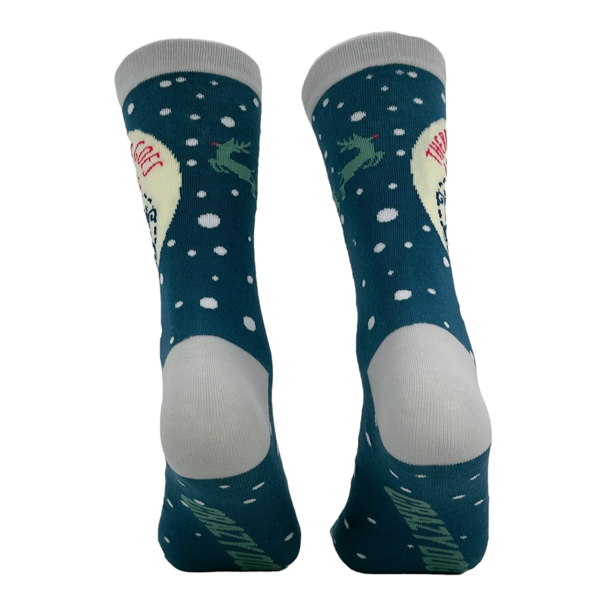 Women's There Goes My Last Flying Fuck Santa Socks Funny Sarcastic Xmas Graphic Novelty Footwear for Ladies