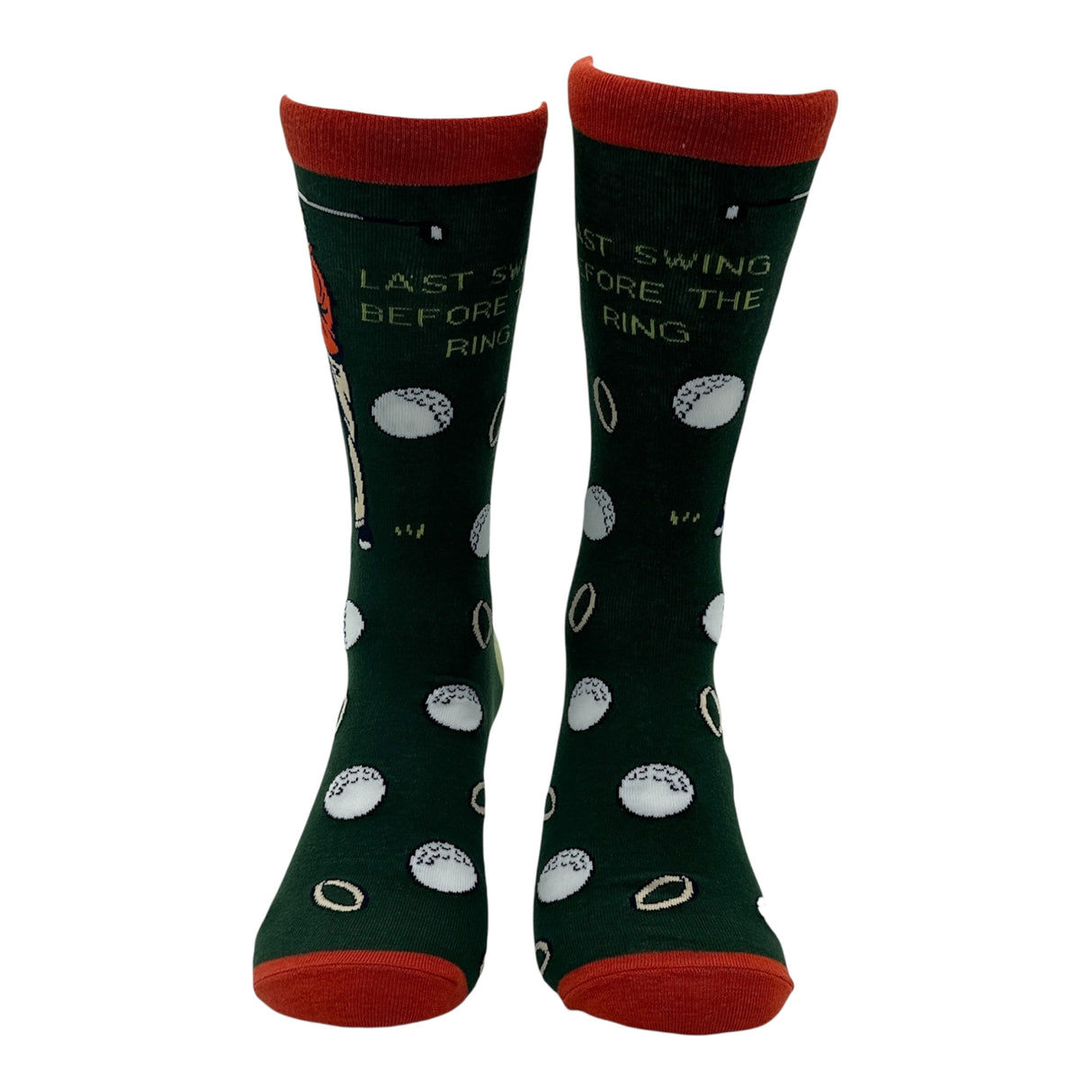 Funny Golf Socks for Men Vintage Sports Crews for Guys with Hilarious Jokes