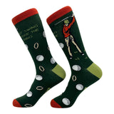 Funny Golf Socks for Men Vintage Sports Crews for Guys with Hilarious Jokes