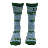 Men's Later Gator Socks Funny Sarcastic Alligator Graphic Novelty Footwear for Men