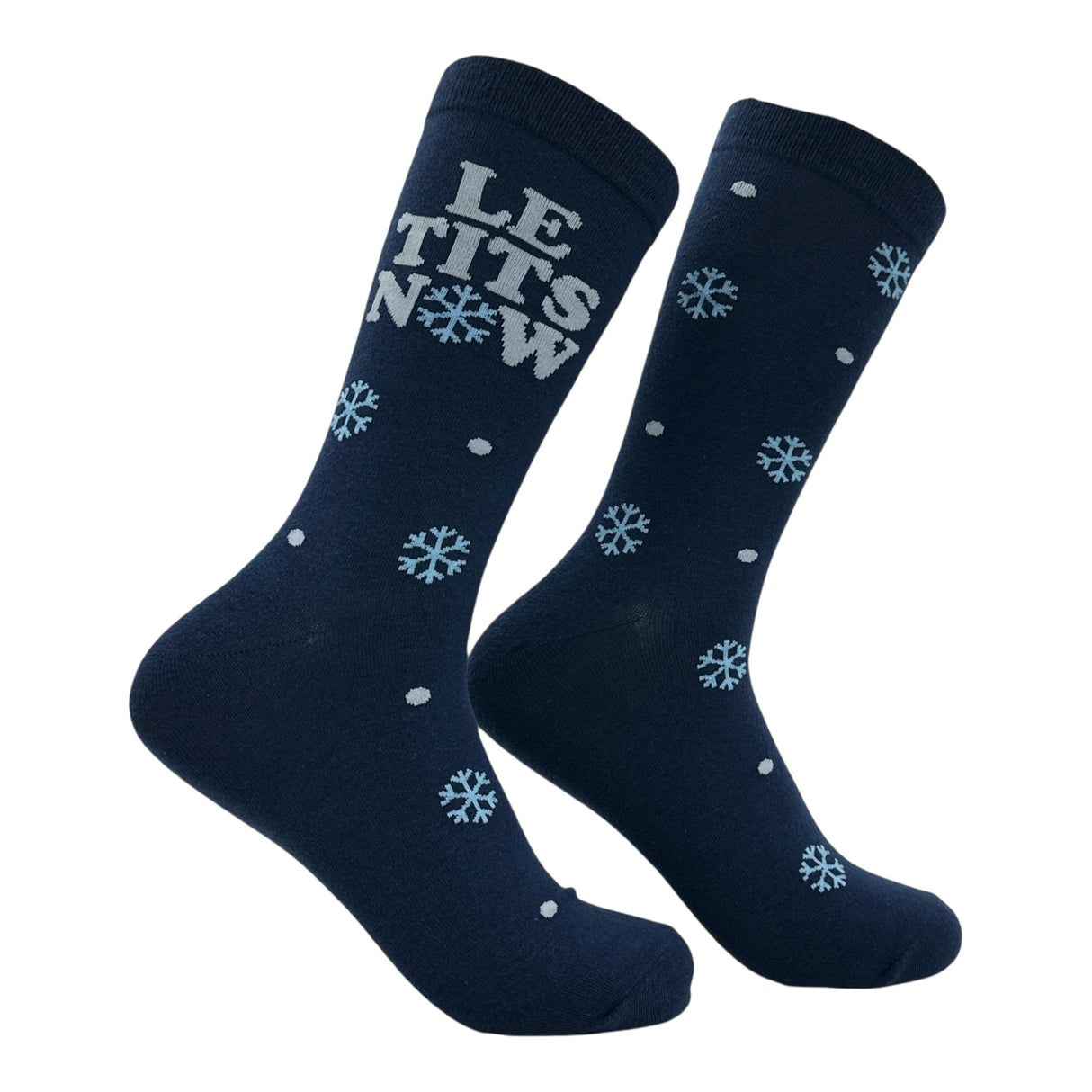 Men's Le Tits Now Socks Funny Sarcastic Winter Graphic Novelty Footwear for Men