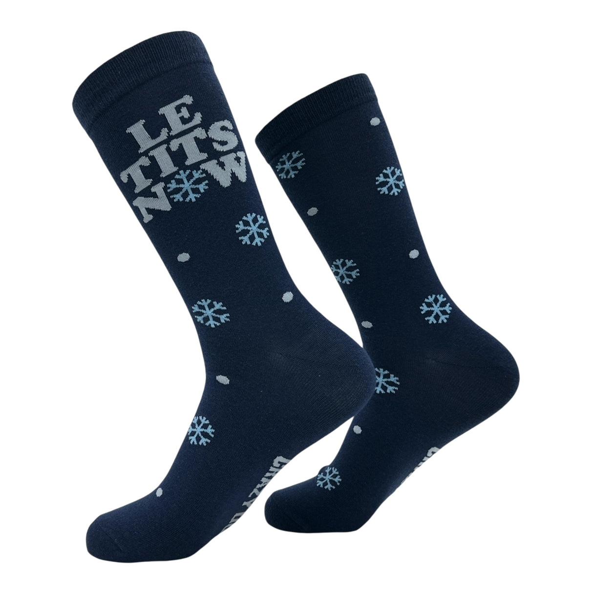 Men's Le Tits Now Socks Funny Sarcastic Winter Graphic Novelty Footwear for Men