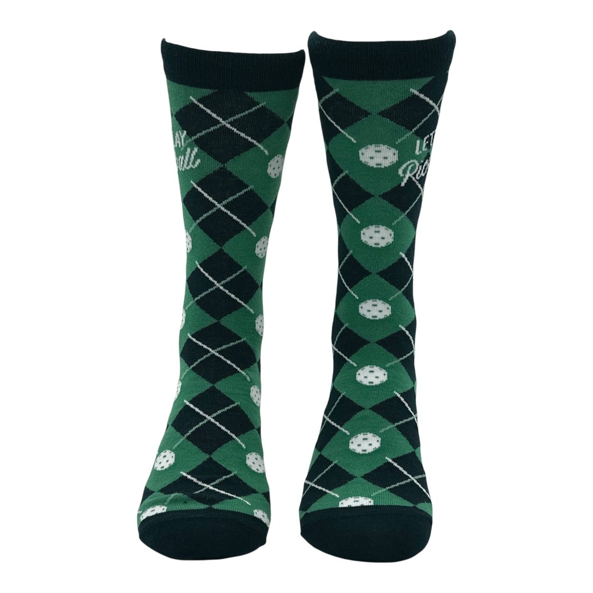 Men's Lets Play Pickleball Socks Funny Sarcastic Pickle Ball Graphic Novelty Footwear for Men