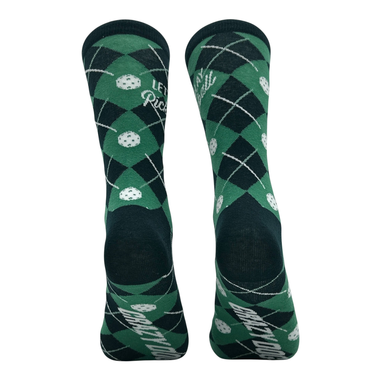 Men's Lets Play Pickleball Socks Funny Sarcastic Pickle Ball Graphic Novelty Footwear for Men