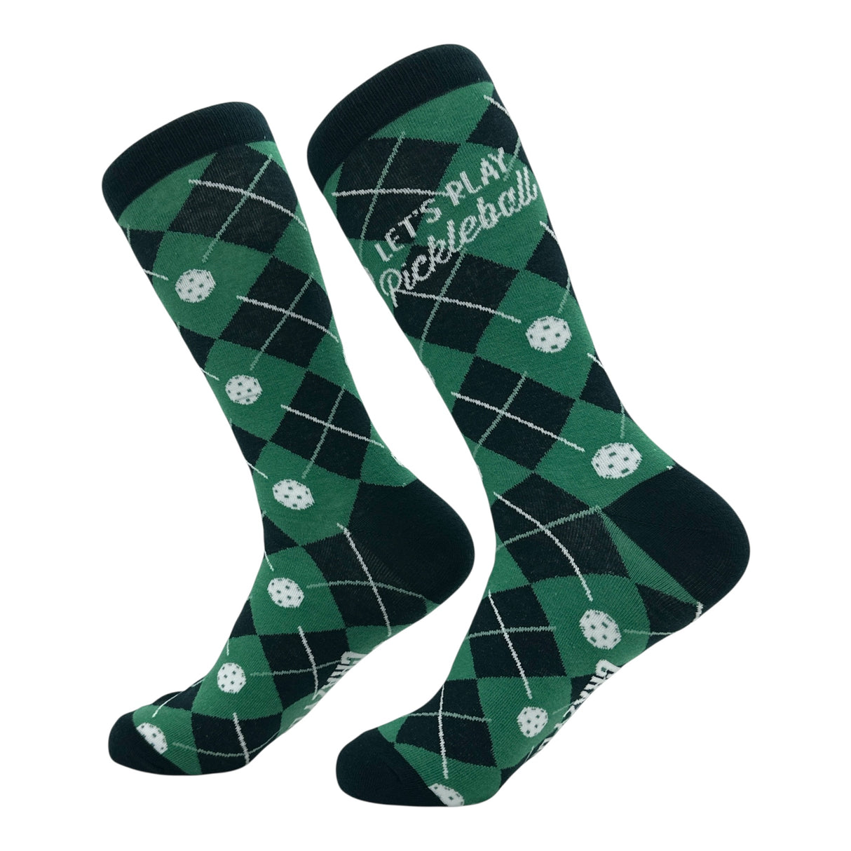 Men's Lets Play Pickleball Socks Funny Sarcastic Pickle Ball Graphic Novelty Footwear for Men