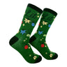 Women's Lit Socks Funny Sarcastic Christmas Lights Graphic Novelty Footwear for Ladies
