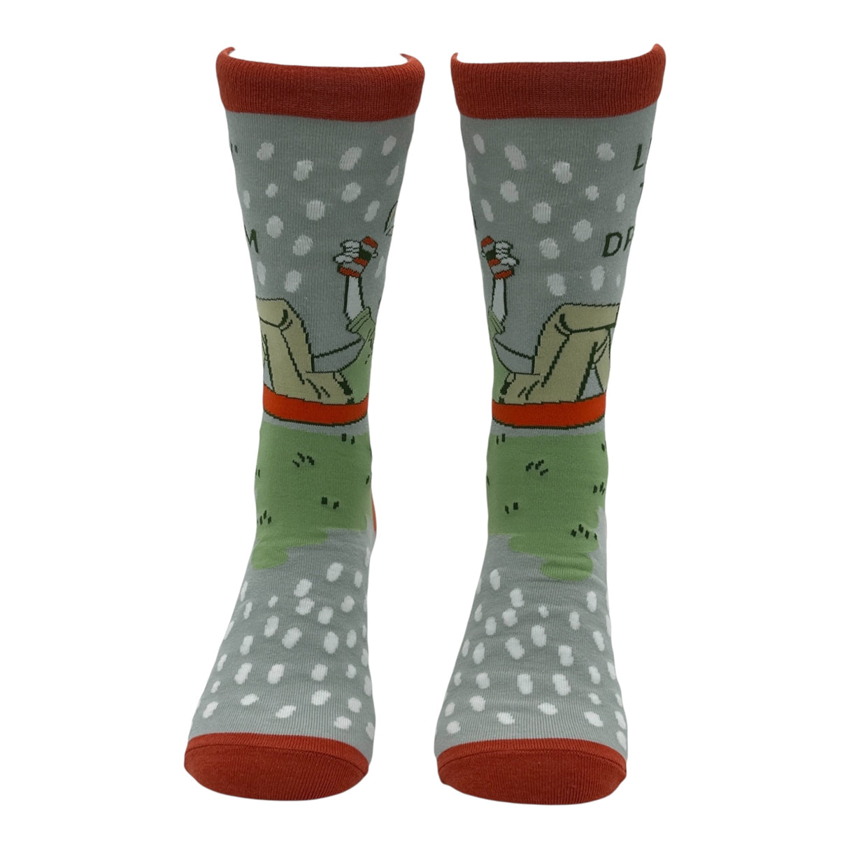 Men's Livin The Dream Socks Funny Sarcastic Drinking Graphic Novelty Footwear for Men