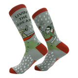 Men's Livin The Dream Socks Funny Sarcastic Drinking Graphic Novelty Footwear for Men
