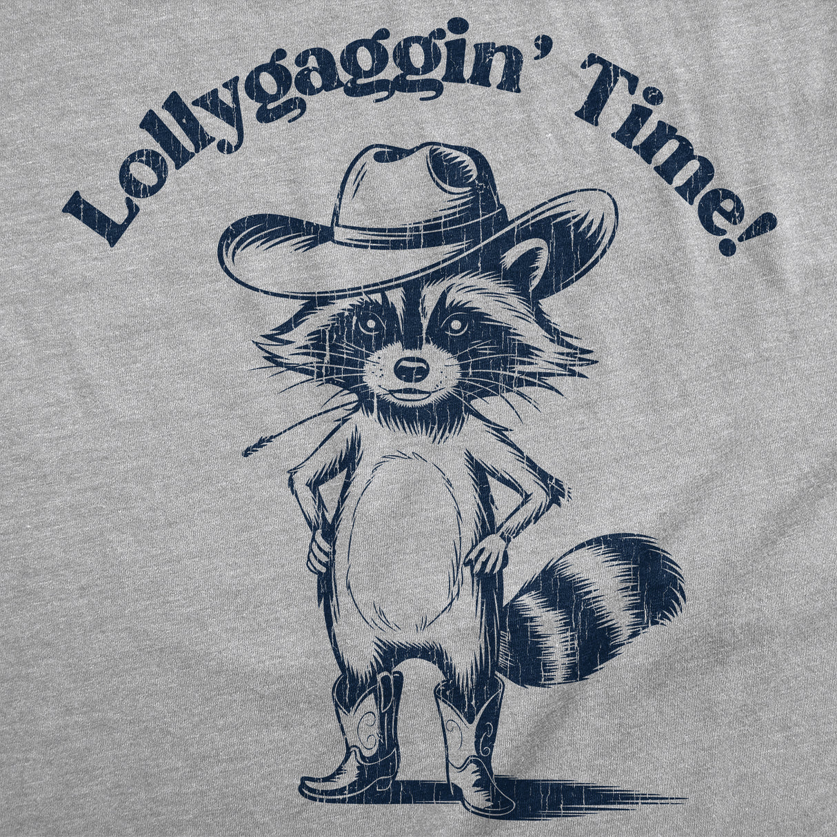 Mens Funny T Shirts Lollygaggin Time Sarcastic Raccoon Graphic Novelty Tee for Men