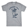 Mens Funny T Shirts Lollygaggin Time Sarcastic Raccoon Graphic Novelty Tee for Men