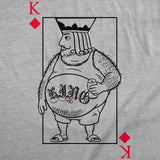 Mens Funny T Shirts Lonely King Of Diamonds Sarcastic Playing Card Graphic Novelty Tee for Men