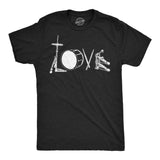 Mens Funny T Shirts Love Drums Sarcastic Music Graphic Novelty Tee for Men