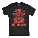 Mens Funny T Shirts Love Is In The Air Sarcastic Gasmask Graphic Novelty Tee for Men