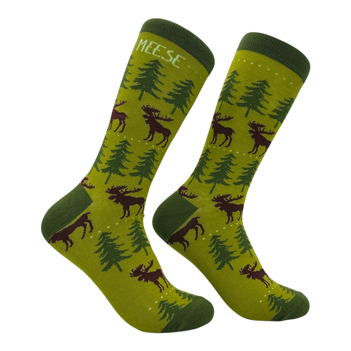 Men's Meese Socks Funny Sarcastic Moose Graphic Novelty Footwear for Men