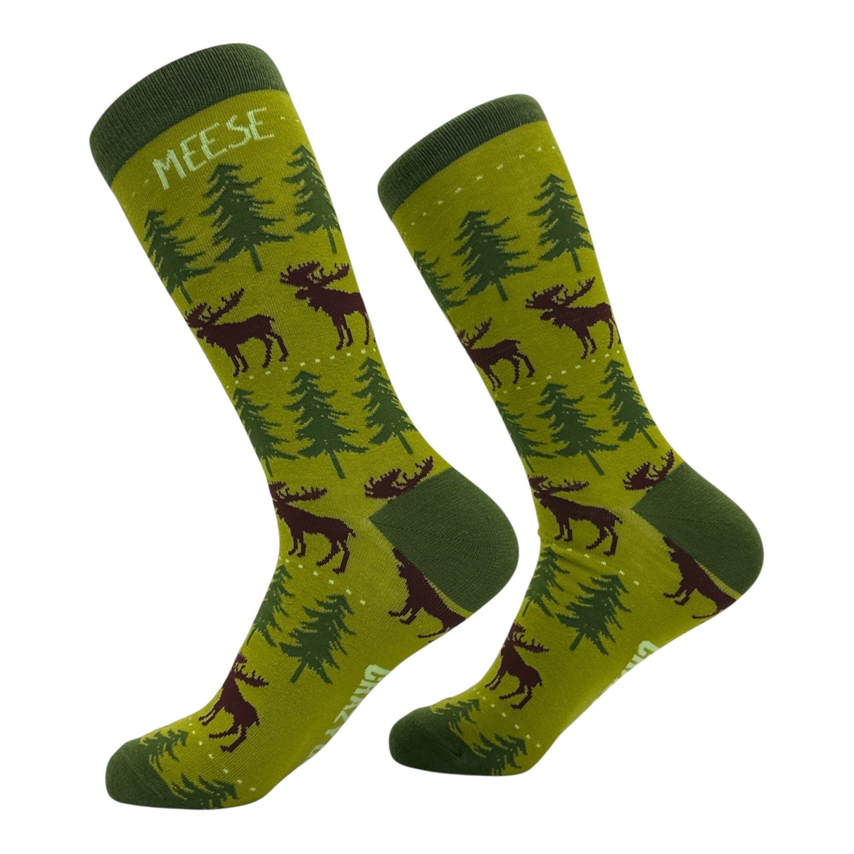 Men's Meese Socks Funny Sarcastic Moose Graphic Novelty Footwear for Men