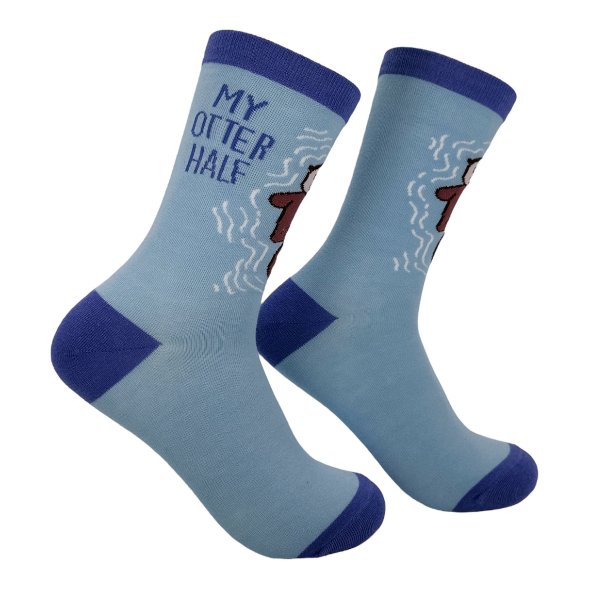 Women's My Otter Half Socks Funny Sarcastic Graphic Novelty Footwear for Ladies
