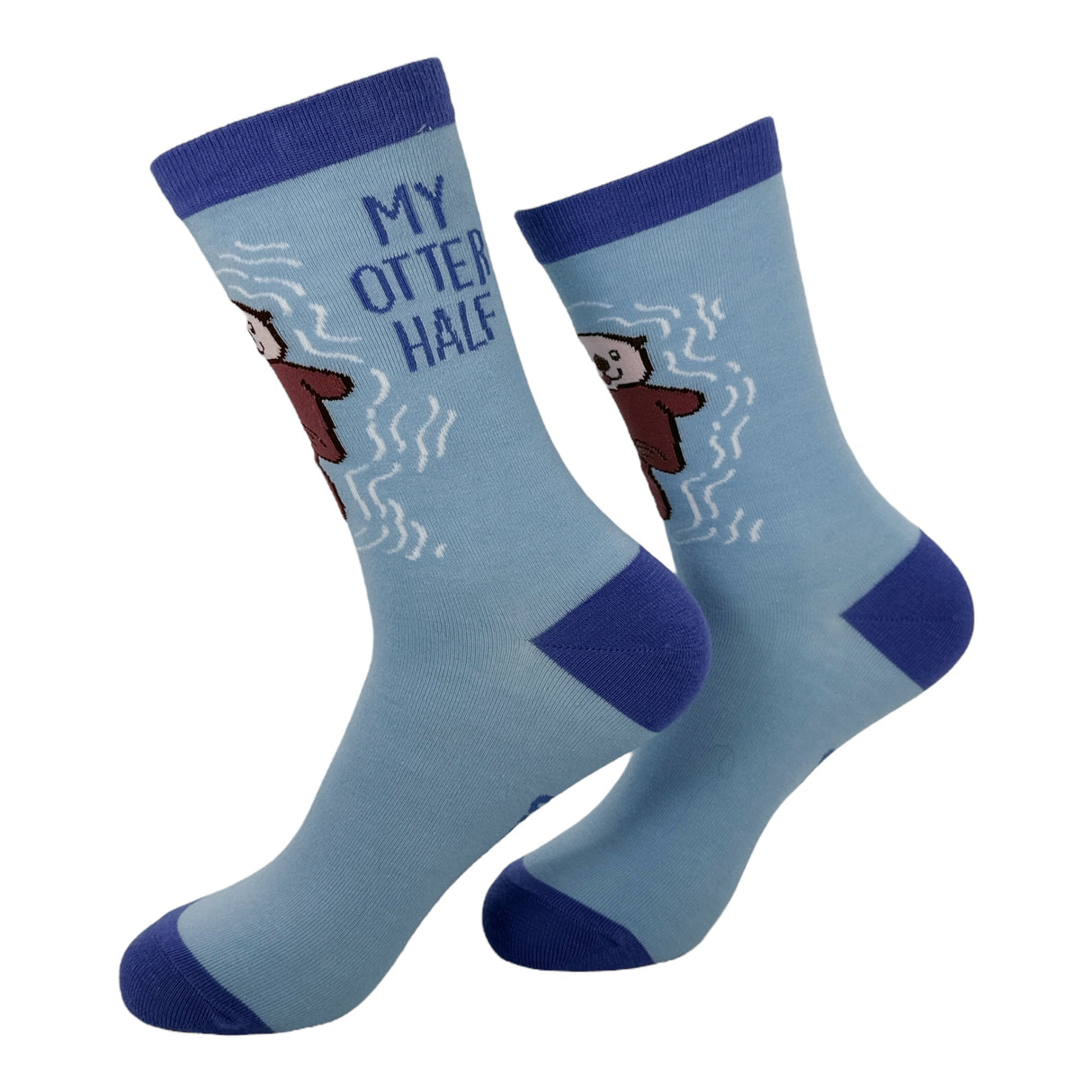 Women's My Otter Half Socks Funny Sarcastic Graphic Novelty Footwear for Ladies