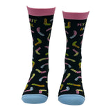 Women's My Spirit Animal Gummy Worm Socks Funny Sarcastic Candy Graphic Novelty Footwear for Ladies