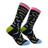 Women's My Spirit Animal Gummy Worm Socks Funny Sarcastic Candy Graphic Novelty Footwear for Ladies