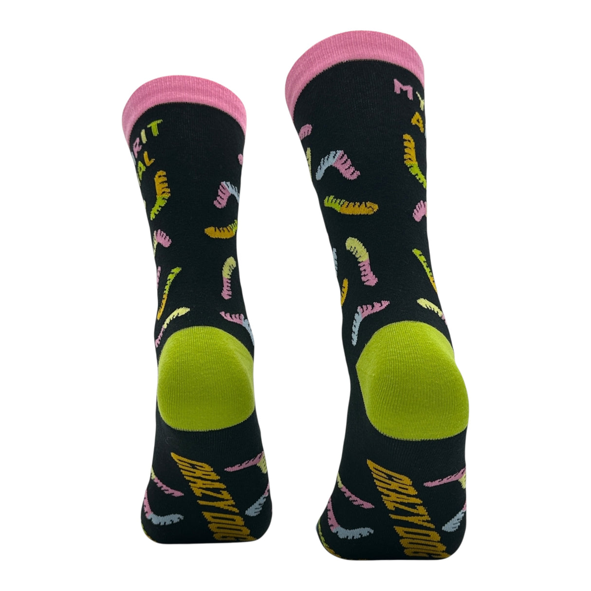Women's My Spirit Animal Gummy Worm Socks Funny Sarcastic Candy Graphic Novelty Footwear for Ladies