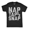 Mens Funny T Shirts Nap Tap Or Snap Sarcastic Jiu Jitsu Graphic Novelty MMA Tee for Men