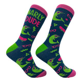Men's Narly Dude Socks Funny Sarcastic Narwhal Graphic Novelty Footwear for Men