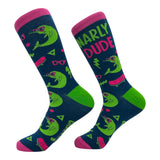 Men's Narly Dude Socks Funny Sarcastic Narwhal Graphic Novelty Footwear for Men