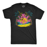 Mens Funny T Shirts Neon Shore Awesome Vacation Graphic Novelty Beach Tee For Men