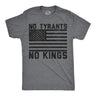 Mens Funny T Shirts No Tyrants No Kings Sarcastic Political Graphic Novelty Tee for Men