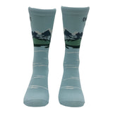 Men's On Lake Time Socks Funny Sarcastic Vacation Graphic Novelty Footwear for Men
