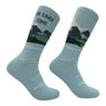 Men's On Lake Time Socks Funny Sarcastic Vacation Graphic Novelty Footwear for Men