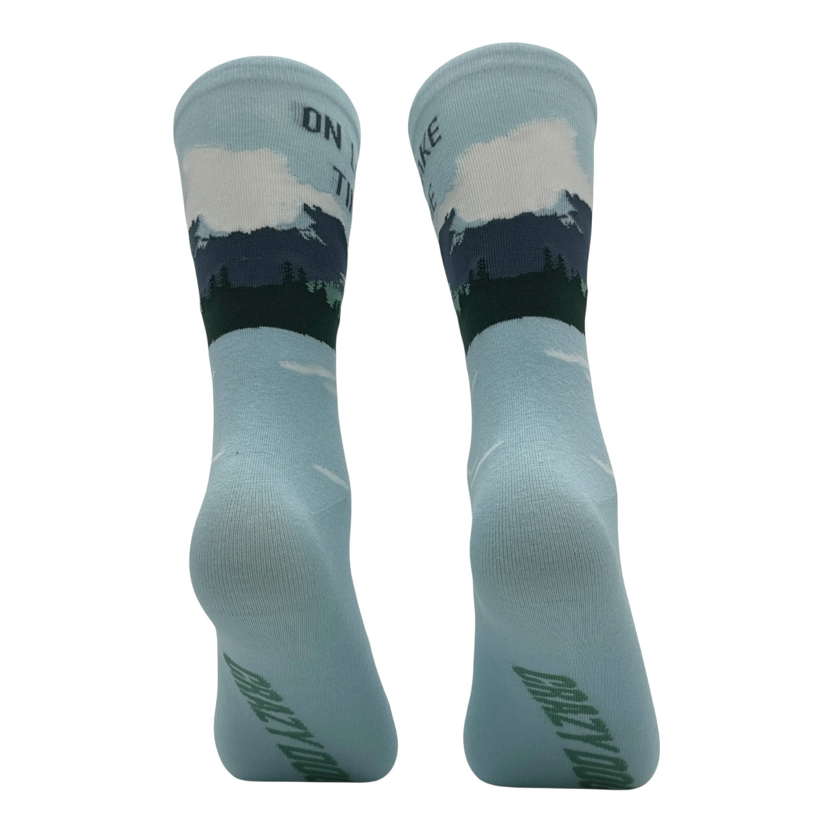Men's On Lake Time Socks Funny Sarcastic Vacation Graphic Novelty Footwear for Men