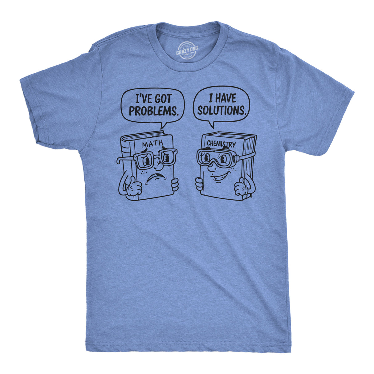 Mens Funny T Shirts Problems and Solutions Sarcastic Math and Science Graphic Novelty Tee for Men