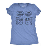 Womens Funny T Shirts Problems and Solutions Sarcastic Math and Science Graphic Novelty Tee for Ladies